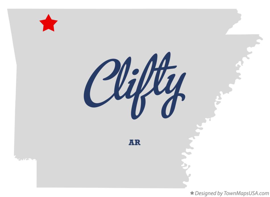 Map of Clifty Arkansas AR