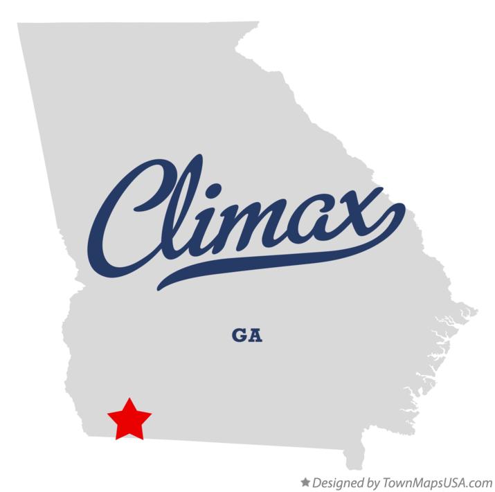 Map of Climax Georgia GA