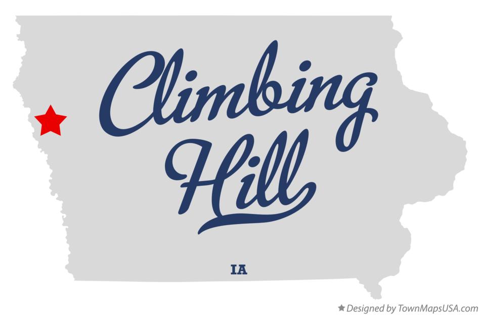 Map of Climbing Hill Iowa IA