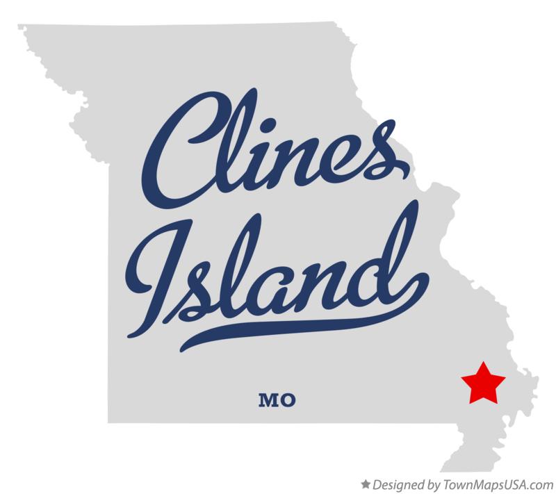 Map of Clines Island Missouri MO