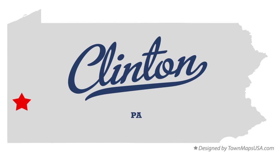Map of Clinton Pennsylvania PA