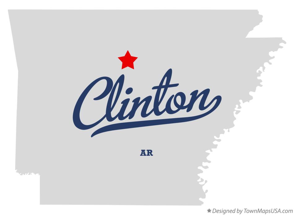 Map of Clinton Arkansas AR