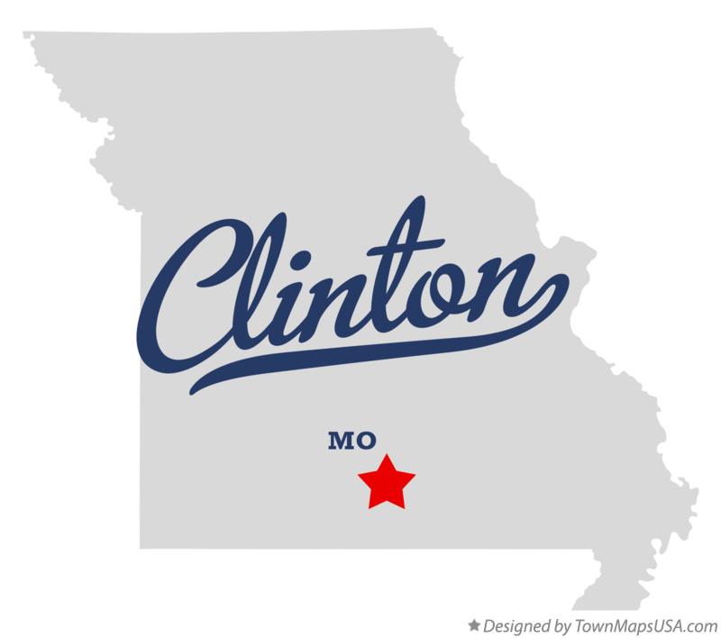 Map of Clinton Missouri MO