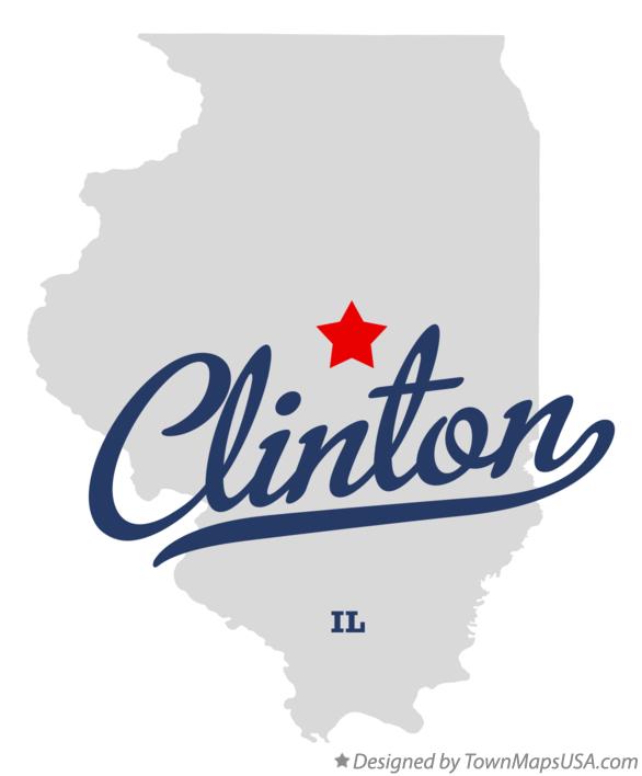 Map of Clinton Illinois IL