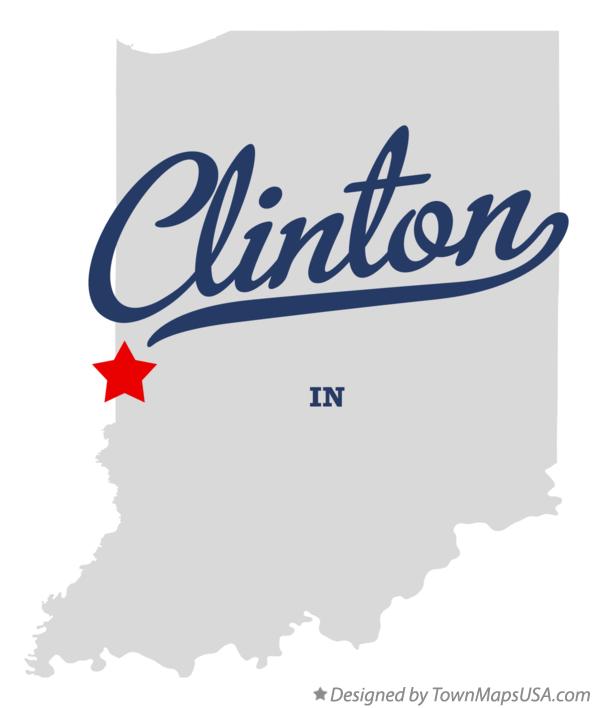 Map of Clinton Indiana IN
