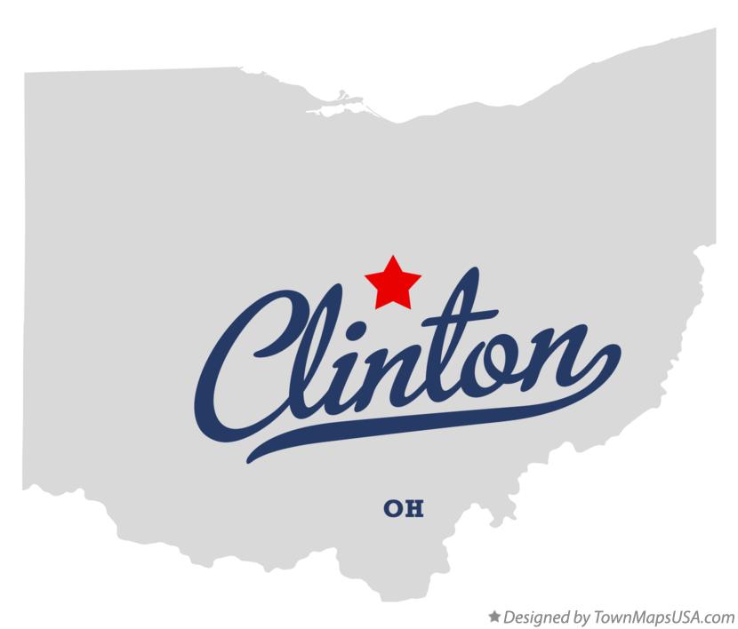 Map of Clinton Ohio OH