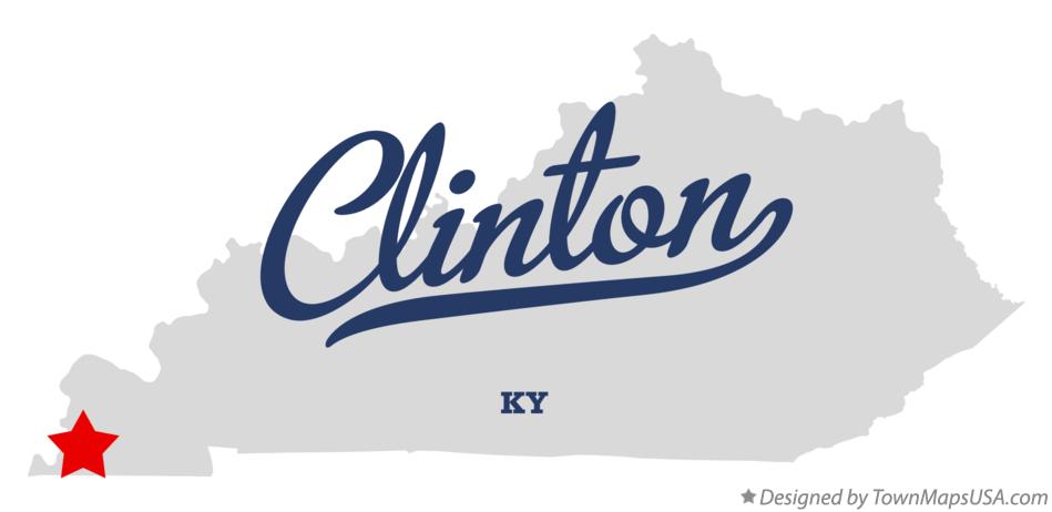 Map of Clinton Kentucky KY