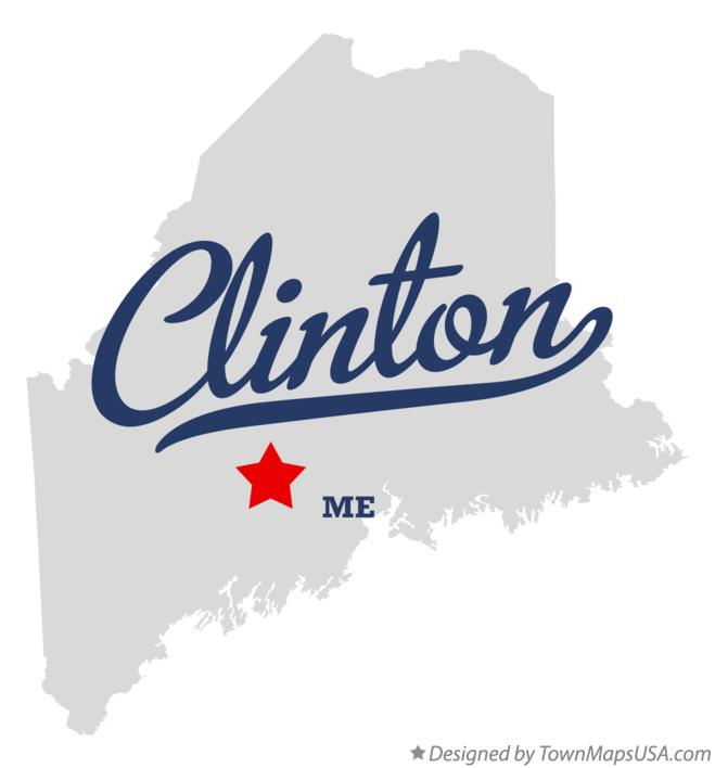 Map of Clinton Maine ME