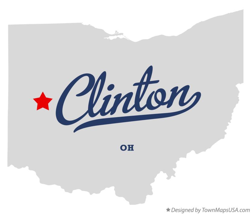 Map of Clinton Ohio OH
