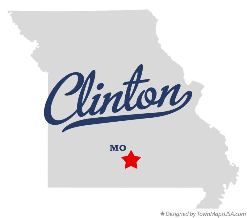 Map of Clinton Missouri MO