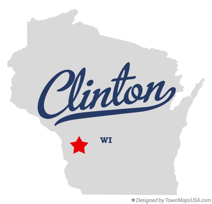 Map of Clinton Wisconsin WI