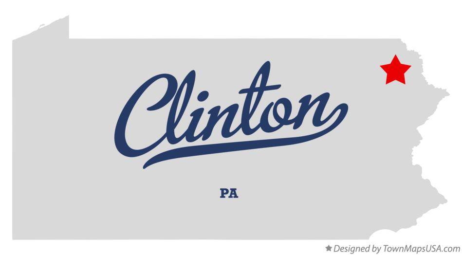 Map of Clinton Pennsylvania PA