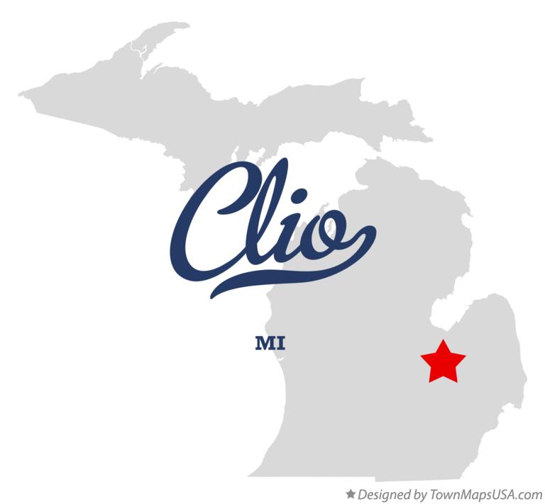 Map of Clio Michigan MI
