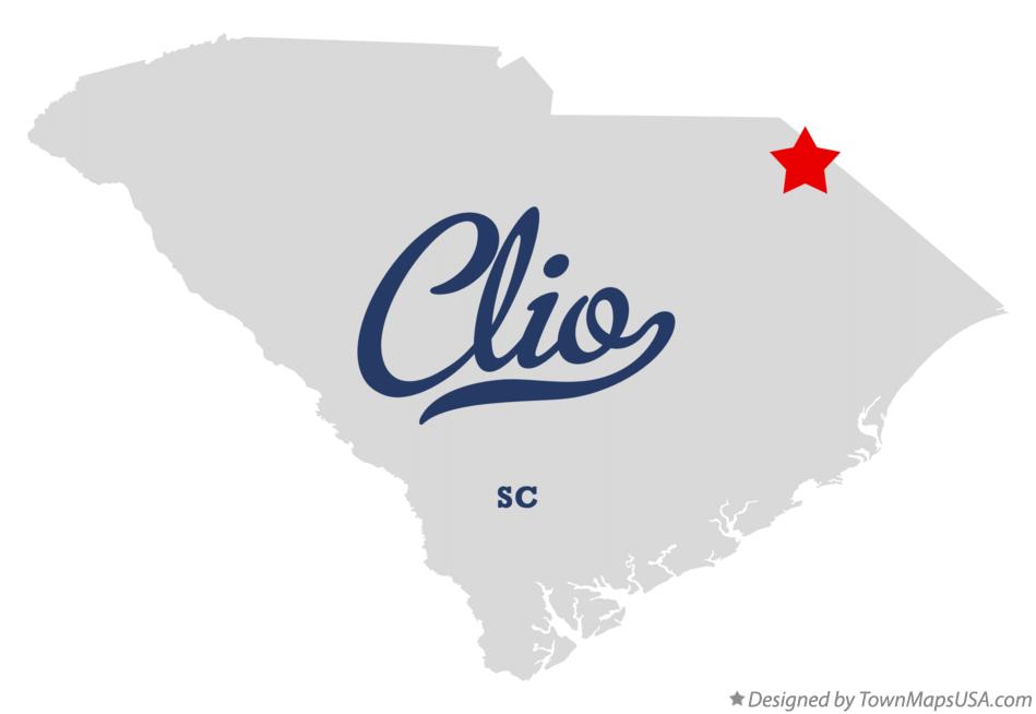 Map of Clio South Carolina SC