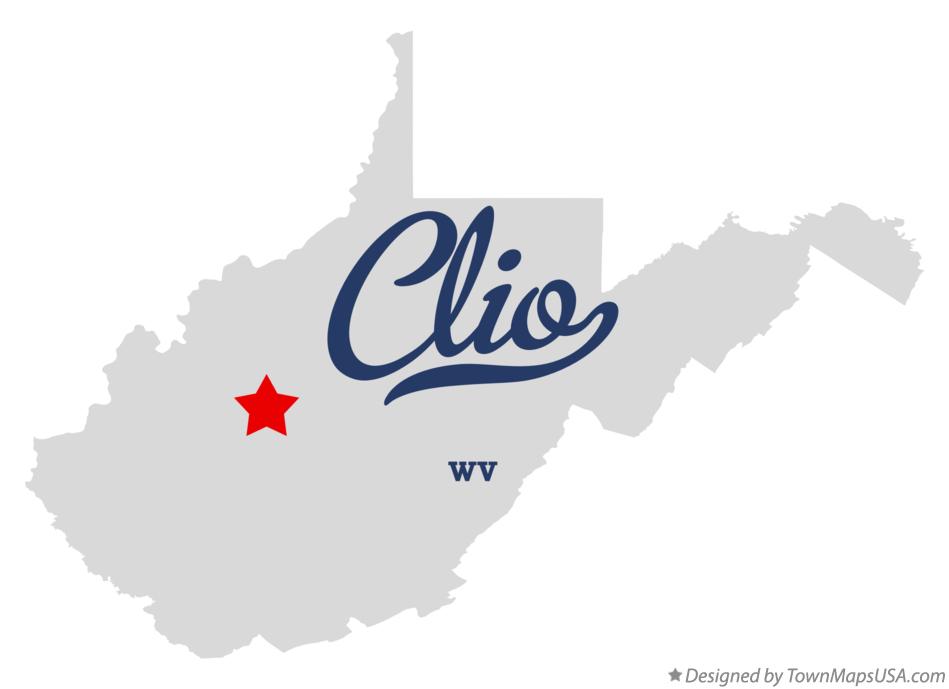 Map of Clio West Virginia WV