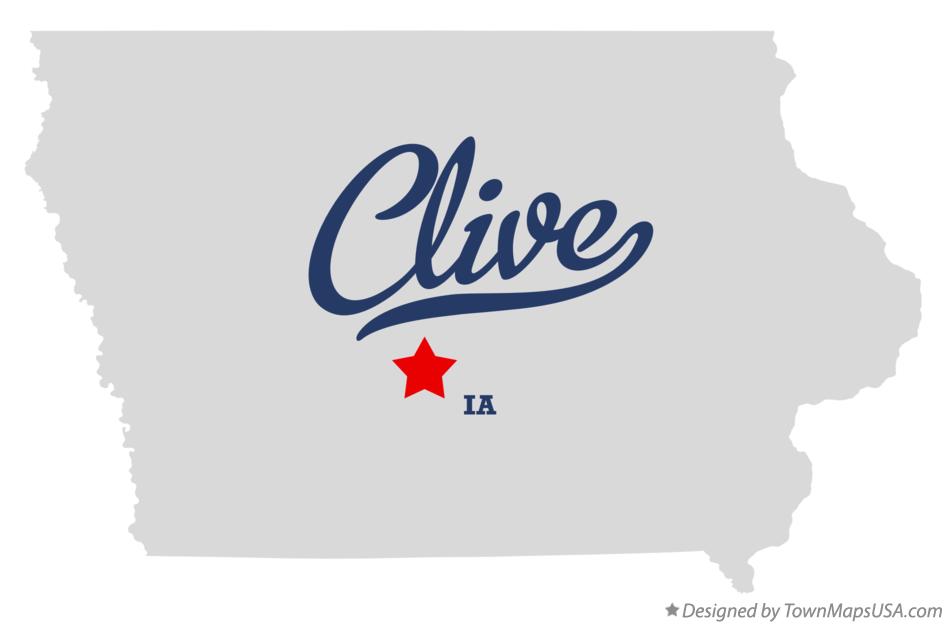 Map of Clive Iowa IA