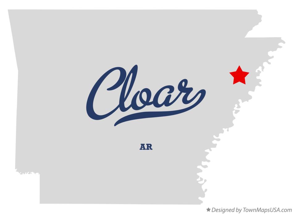 Map of Cloar Arkansas AR