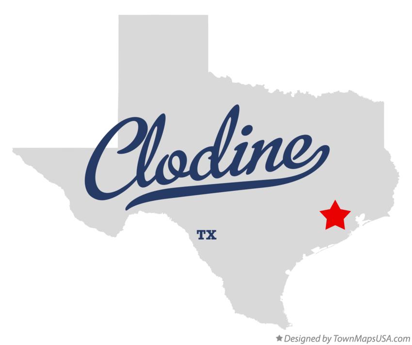 Map of Clodine Texas TX