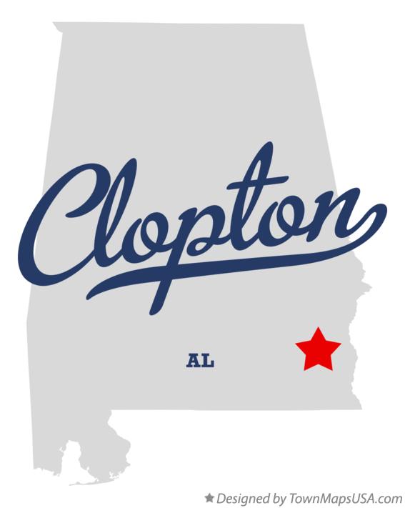 Map of Clopton Alabama AL