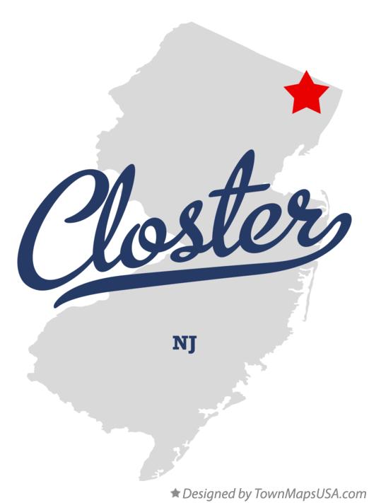 Map of Closter New Jersey NJ