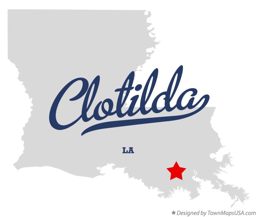 Map of Clotilda Louisiana LA