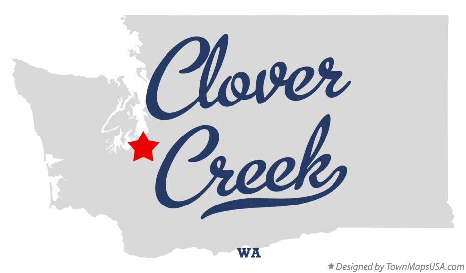 Map of Clover Creek Washington WA