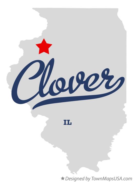 Map of Clover Illinois IL