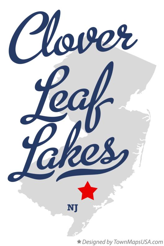 Map of Clover Leaf Lakes New Jersey NJ