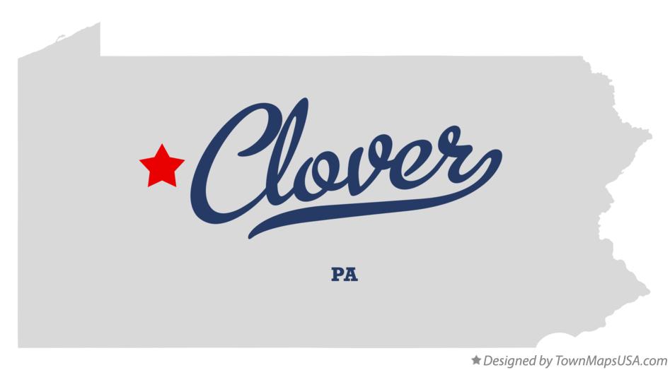 Map of Clover Pennsylvania PA