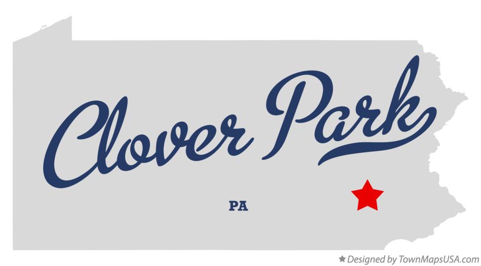 Map of Clover Park Pennsylvania PA