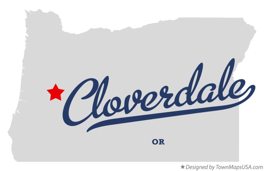 Map of Cloverdale Oregon OR
