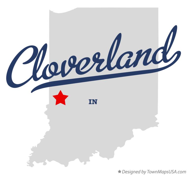 Map of Cloverland Indiana IN