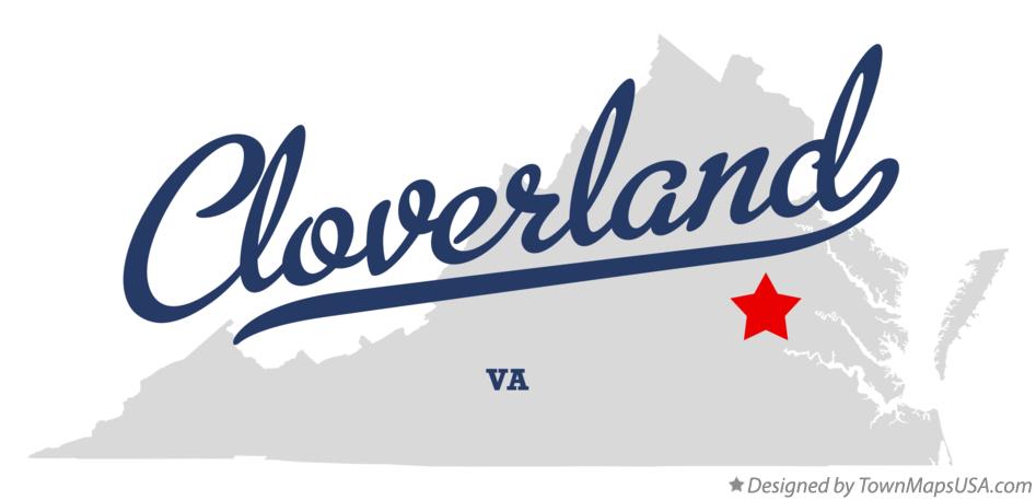 Map of Cloverland Virginia VA