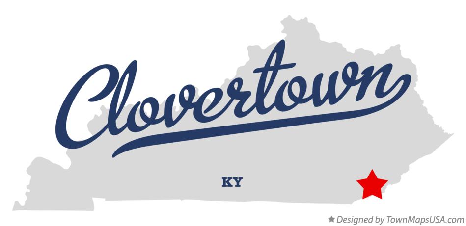 Map of Clovertown Kentucky KY