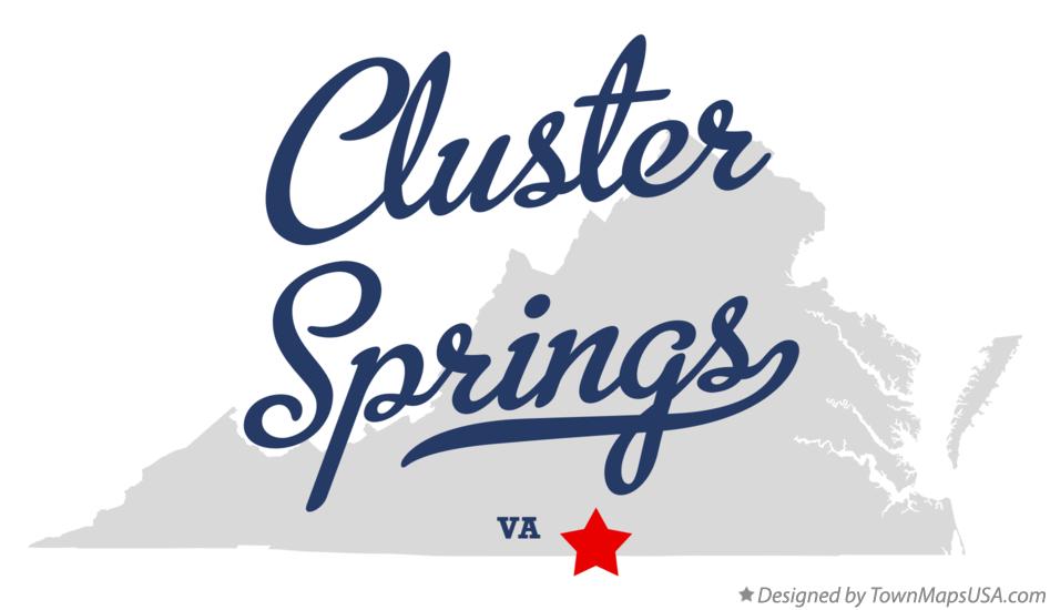Map of Cluster Springs Virginia VA