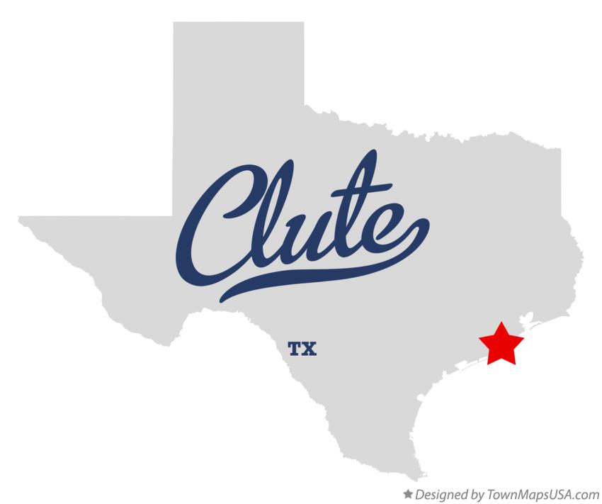 Map of Clute Texas TX