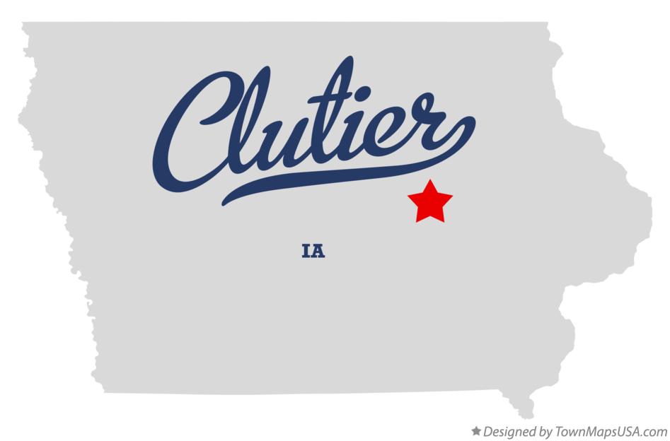 Map of Clutier Iowa IA