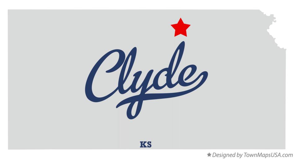 Map of Clyde Kansas KS