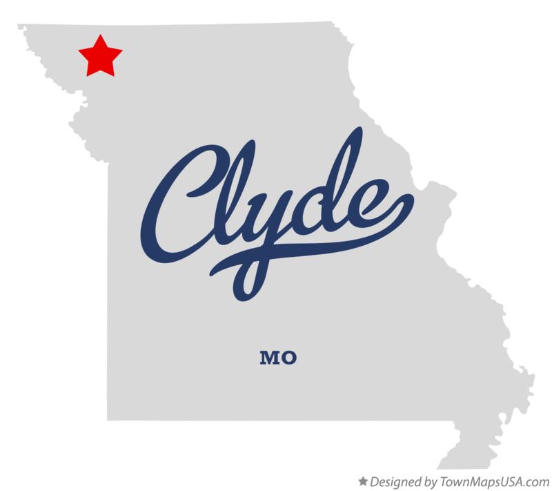 Map of Clyde Missouri MO
