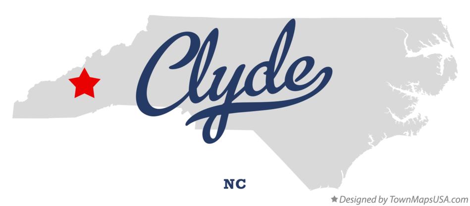 Map of Clyde North Carolina NC