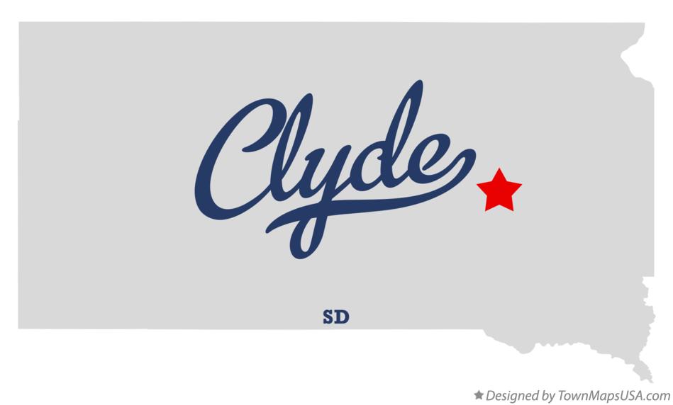Map of Clyde South Dakota SD