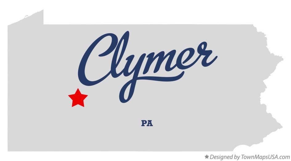 Map of Clymer Pennsylvania PA