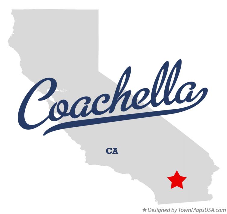 Map of Coachella California CA
