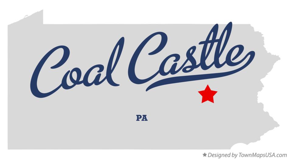 Map of Coal Castle Pennsylvania PA