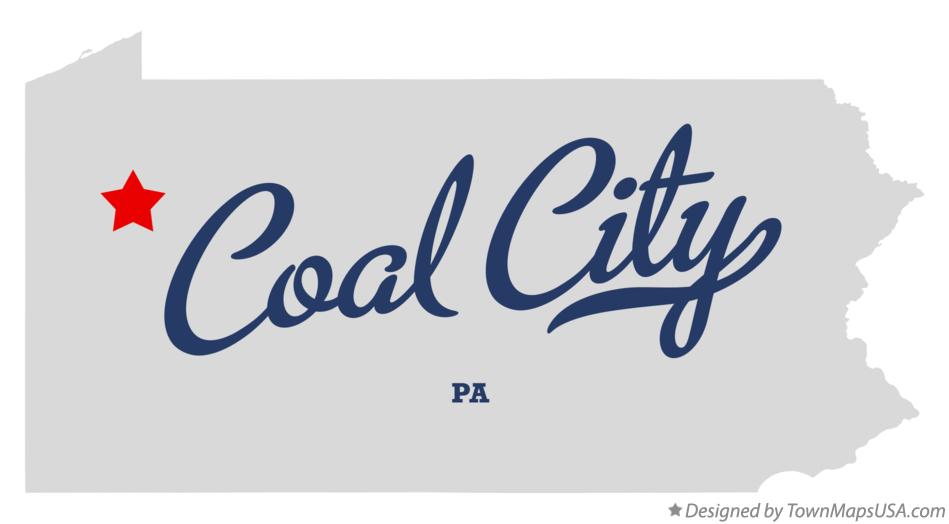 Map of Coal City Pennsylvania PA