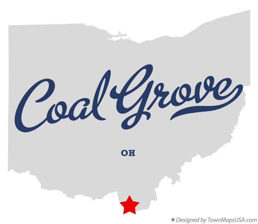 Map of Coal Grove Ohio OH