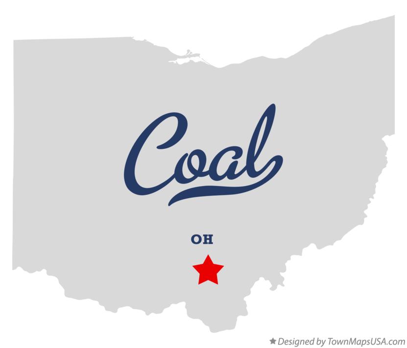 Map of Coal Ohio OH