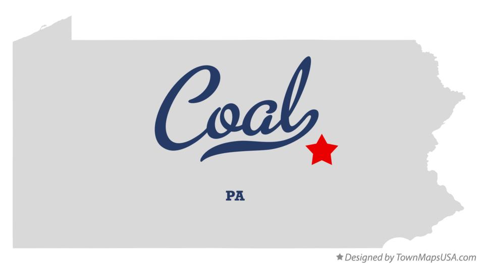 Map of Coal Pennsylvania PA