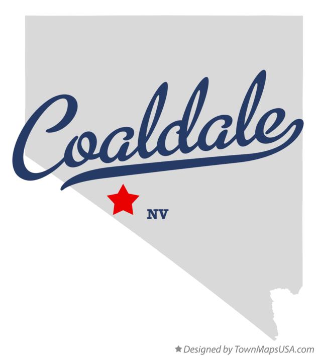 Map of Coaldale Nevada NV