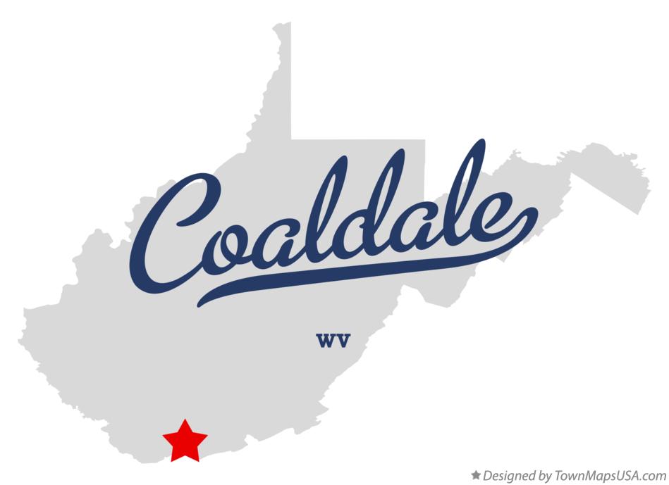 Map of Coaldale West Virginia WV